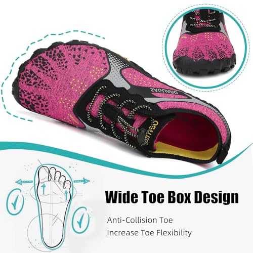 Image of SAGUARO Womens Mens Barefoot Shoes Minimalist Trail Runner Wide Toe Box Zero Drop Outdoor Cross Training Shoe