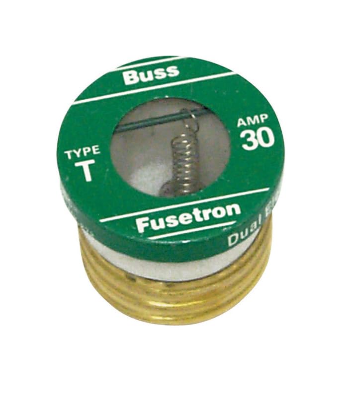 Bussmann Plug Fuse Dual Element 30 Amp 125 V Brass Industrial Strength Box / 45