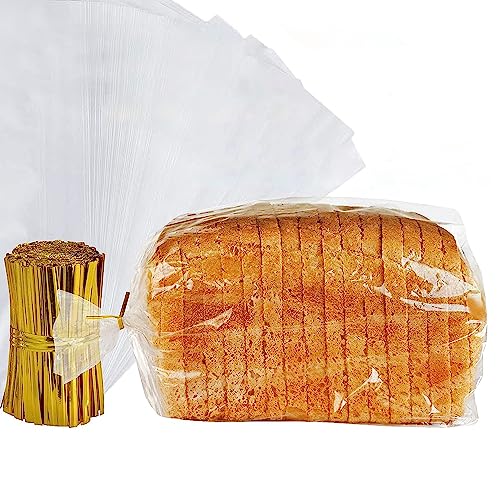 volila Clear Plastic Bread Bag - Pack of 150 Bread Bags for Homemade Bread Loaf, Baking Buns, Baguette Bread Bags to Keep Bread Fresh - 45cm x 20cm x 10cm Bread Bags for Daily Use Bread Storage Bags