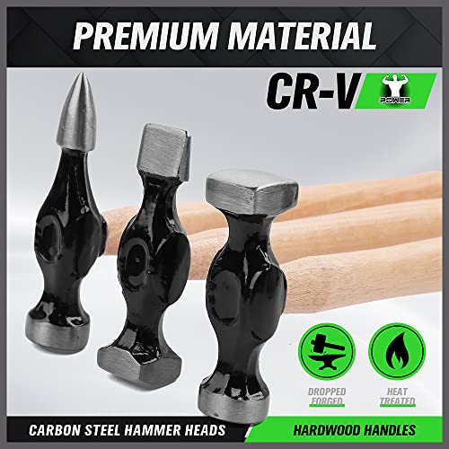 SWANLAKE 7 Piece Auto Body Repair Kit, Auto Body Tools, Auto Body Repair Tools with Carbon Steel Hammer Heads - Image 5