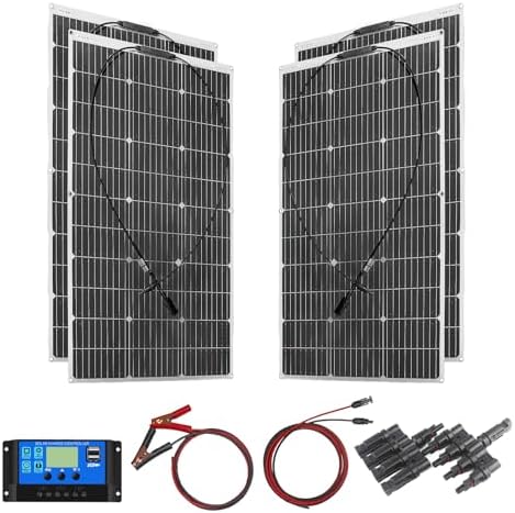 Elastyczny panel słoneczny 400W Elastyczny wodoodporny panel słoneczny Sterownik ładowania słonecznego 40A do kampera, samochodu, kempingu, łodzi