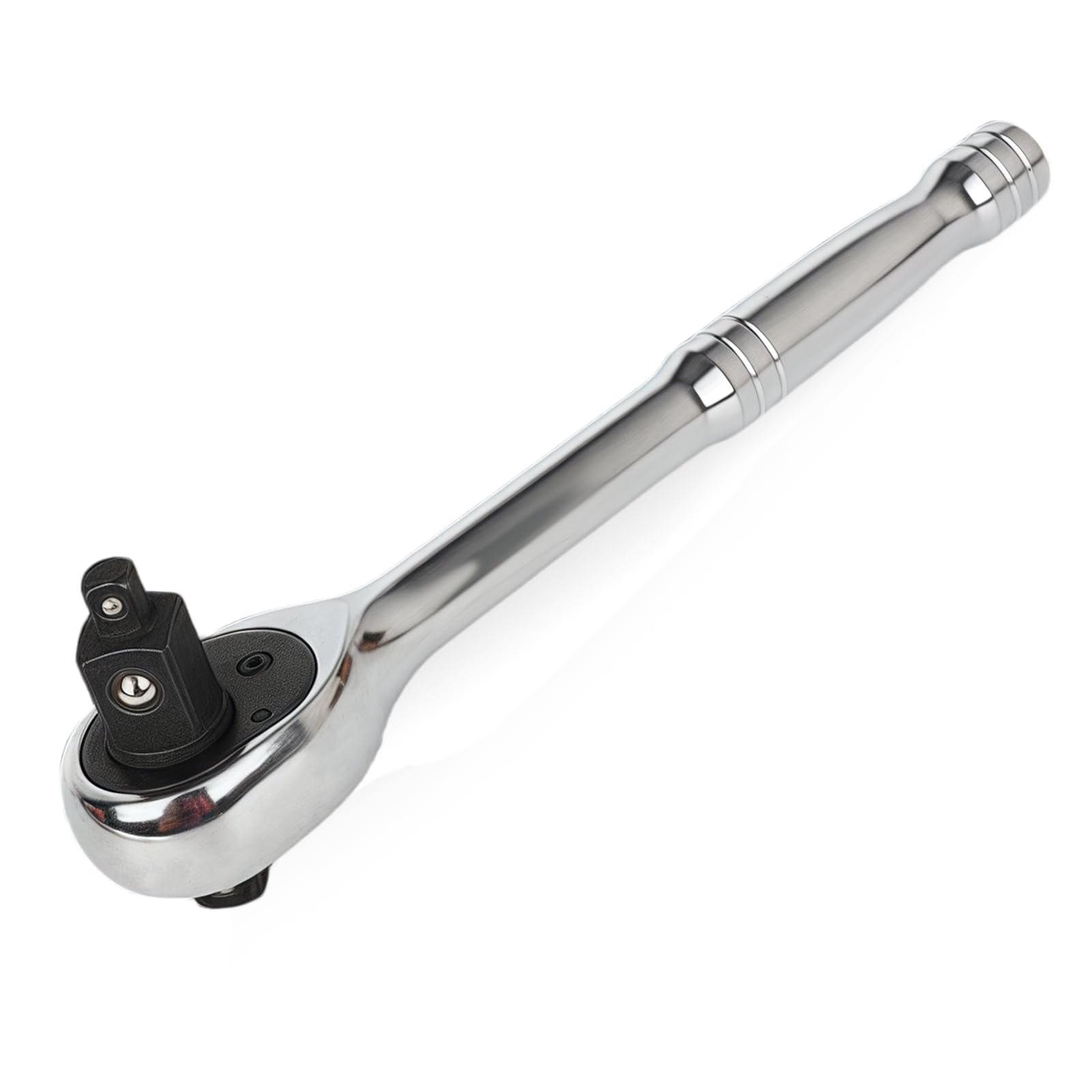 wyevee 3-in-1 Ratchet Handle & Flex-Head Ratchet Handle, 1/4", 3/8", 1/2" Drive Ratchet Wrench with 72 Teeth, Quick Release and Reversible, Chrome Alloy Polished Tool