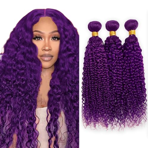 Purple Bundles Deep Wave Bundles Human Hair 12 14...