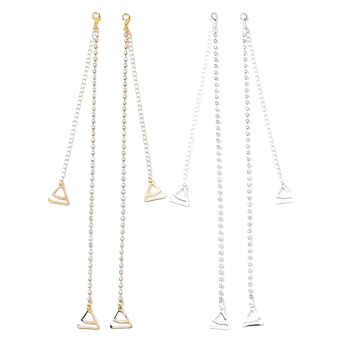 4 Pezzi Spalline per Reggiseno con Strass, Spallacci Regolabili, Antiscivolo ed Elegante, Perfetto per Abiti e Top, Ideale per Matrimoni ed Eventi