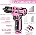 Pink Tool Set: Tool kit with 12V Cordless Drill Set for Women Home Hand Repair Tools Sets Drills Case