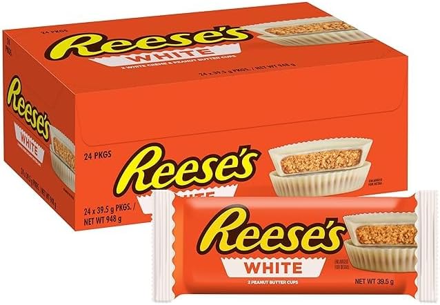 Reese's White Creme Peanut Butter Cups, 1.5 oz, 24 Count