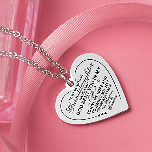 seensea Haoflower Daughter Heart Pendant Necklace You are Braver Than You Believe Engraved Motivational Message Stainless Steel Jewelry Gifts from Mom Dad4