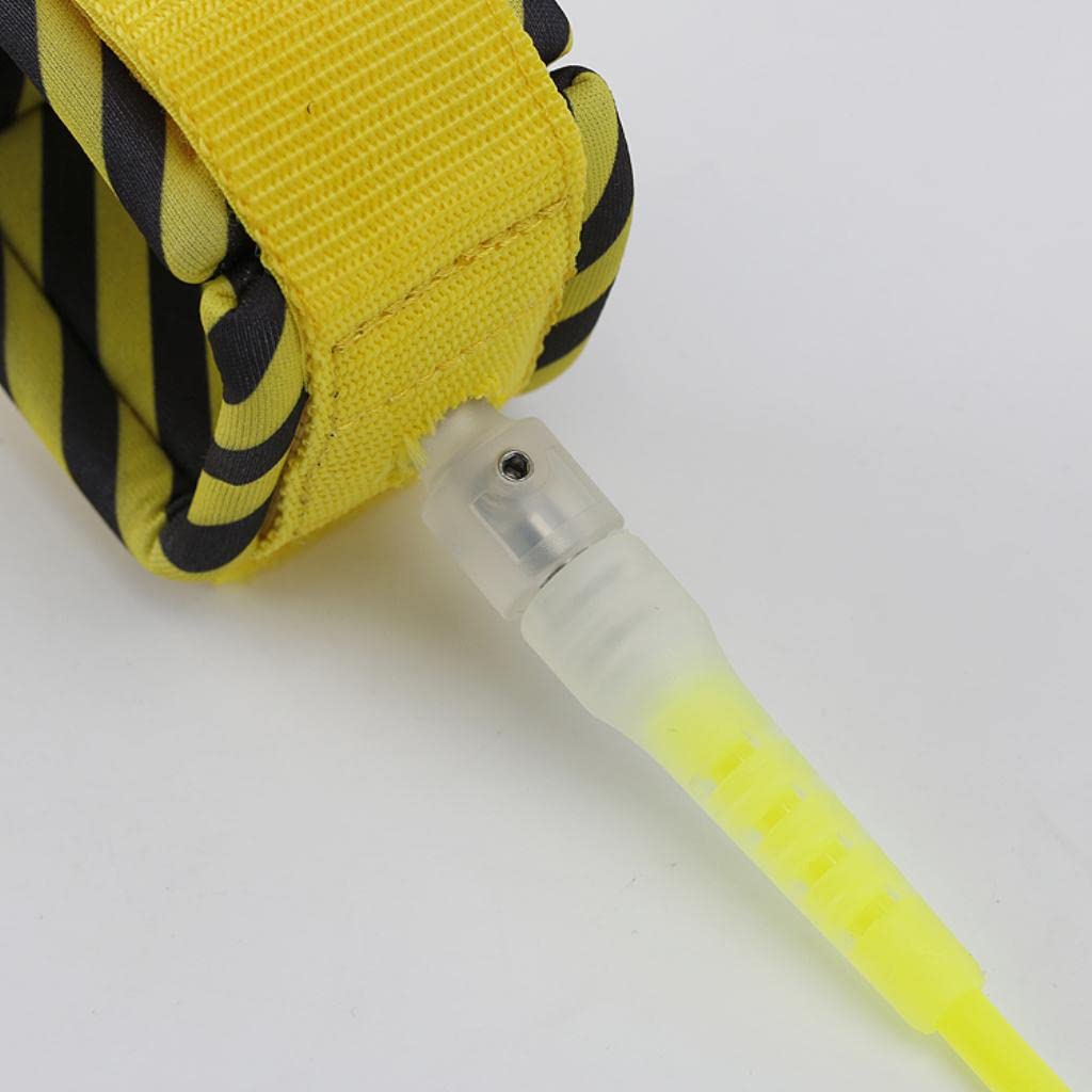 Amagogo Surfboard Leash, Robustes 6 Mm Surfboard Beinseil mit Doppelten Wirbeln, Rostfrei, Gelb 8 Fuß