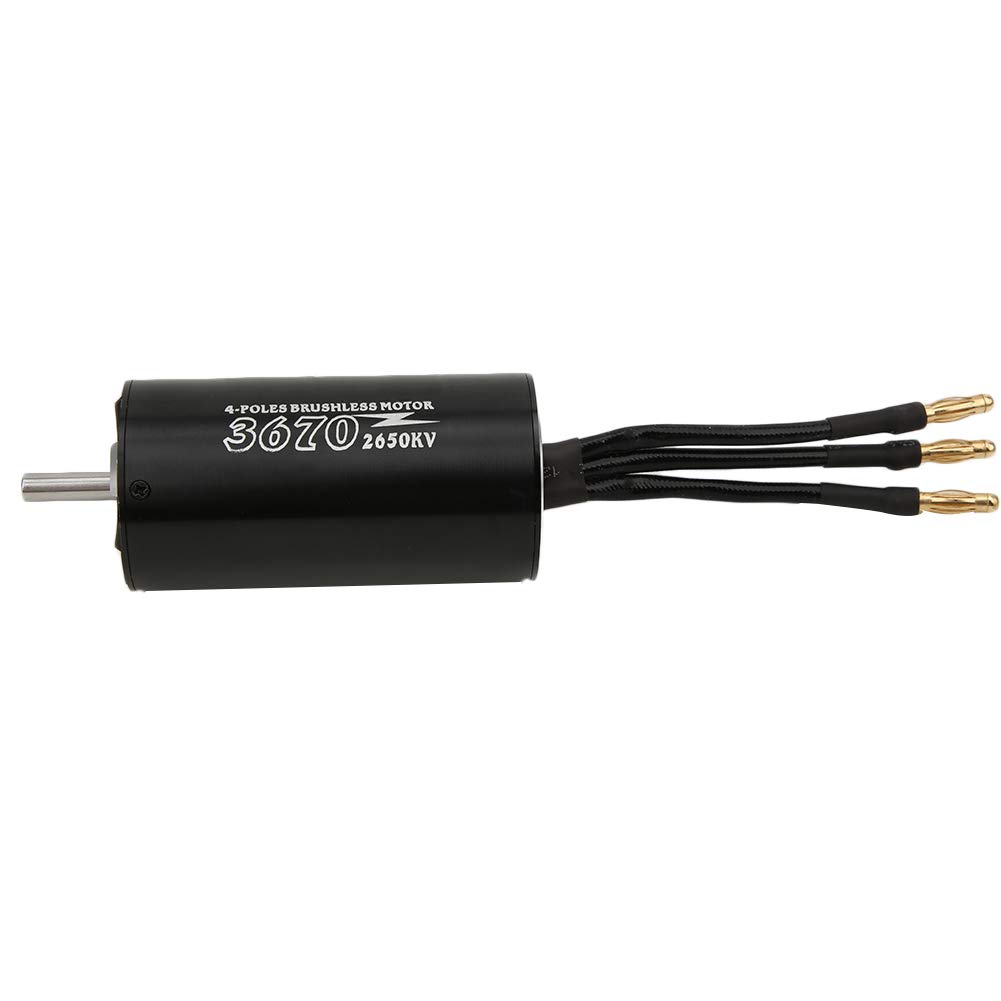 Drfeify Motor de Barco RC, Motor sin Escobillas de 2650 KV con Diseño de Alto par, Potencia de 1600 W para Barcos de Control Remoto y Coches RC de Alta Potencia