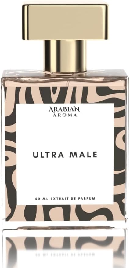 Arabian Aroma Ultra Man Perfume for Men – Strong & Long Lasting Extrait De Parfum with Lavender, Mint, Cinnamon & Amber Notes – Bold, Sweet & Spicy Fragrance for Parties, Day & Nights – 50ml