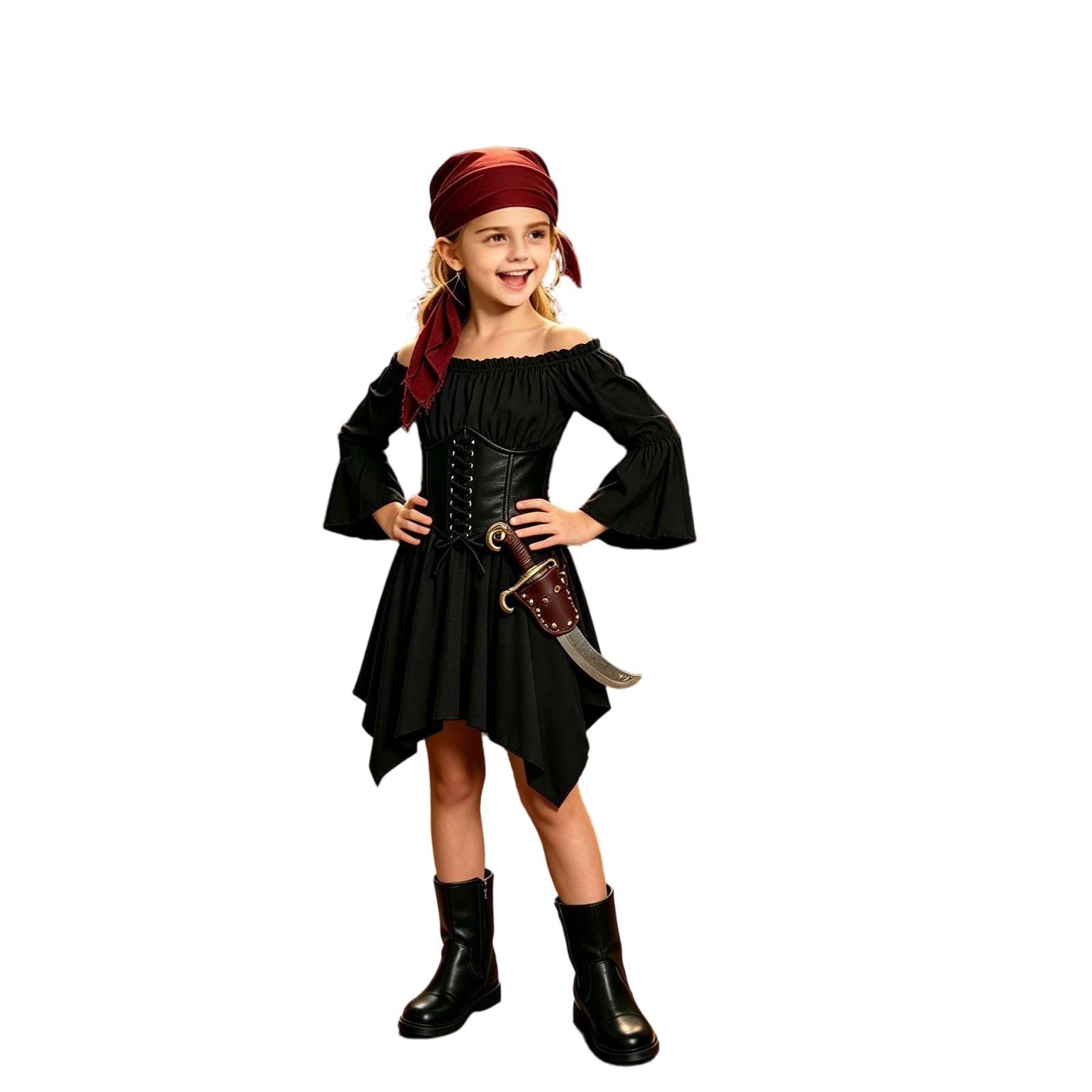 Girls Pirate Costume Kids, Tween Girl Halloween Costumes, Pirate Dress โ image 1