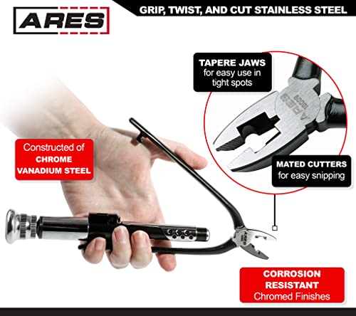 Ares 10009-6-Inch Reversible Wire Twister Pliers - Auto Return - Untwist Tool Can Grip, Twist, And Cut Stainless Steel Safety Wire On Vehicles, Machinery, And Aircraft #TOP2