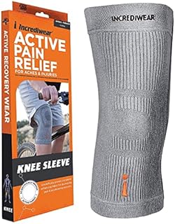 Incrediwear Knee Sleeve – Knee Braces for Knee Pain, Joint Pain Relief, Swelling, Inflammation Relief, and Circulation, Knee Support for Women and Men, Fits 12”-14” Above Kneecap (Grey, Medium)