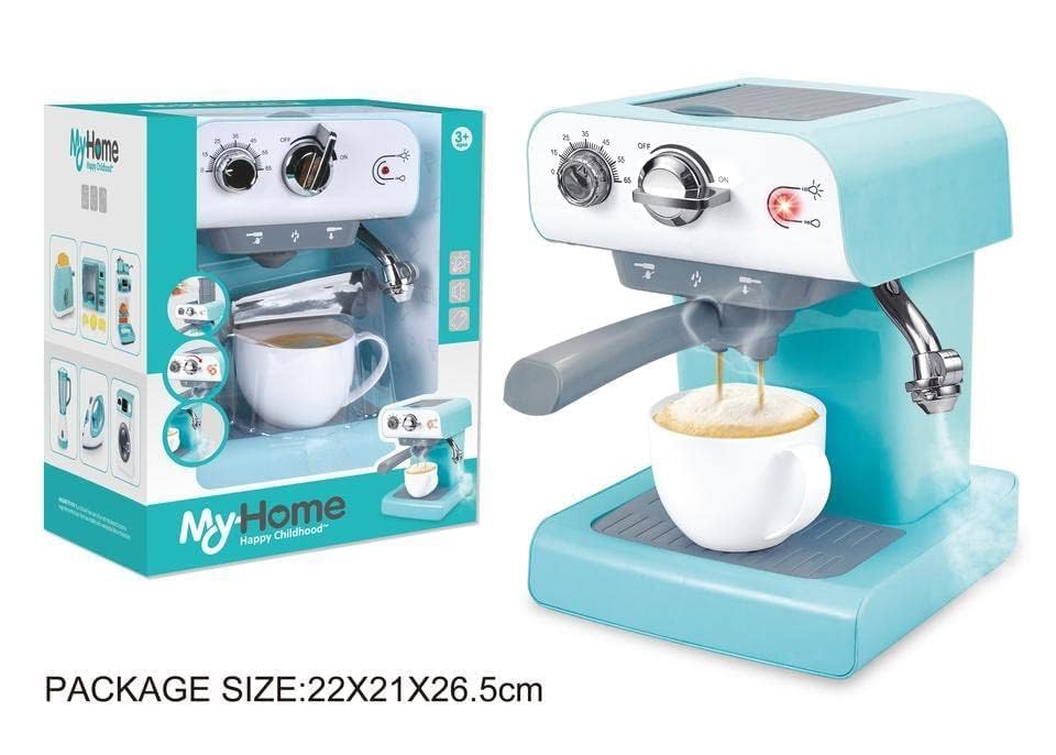 JOY JESTURE Kids Coffee Maker Toy | Pretend Play Kitchen Appliance with Realistic Action, Spray, Lights & Sounds | Coffee Mug Included for Imaginary Brewing Fun 1