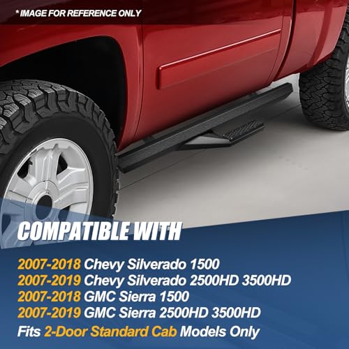 Estribos laterales negros compatibles Silverado Sierra 07-19 miniatura 7