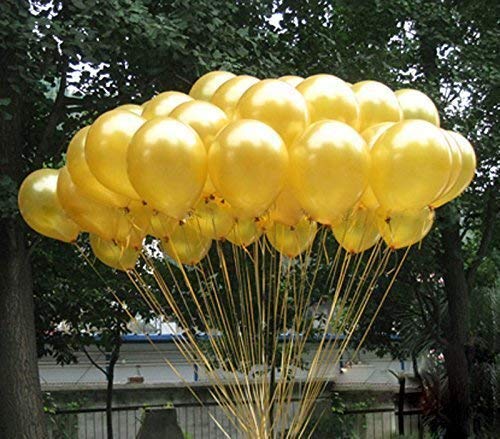 Jindal Party Products HD Metallic Finish Balloons For Birthday / Anniversary Party Decoration ( Golden ) Pack of 30 - Image 6 thumbnail