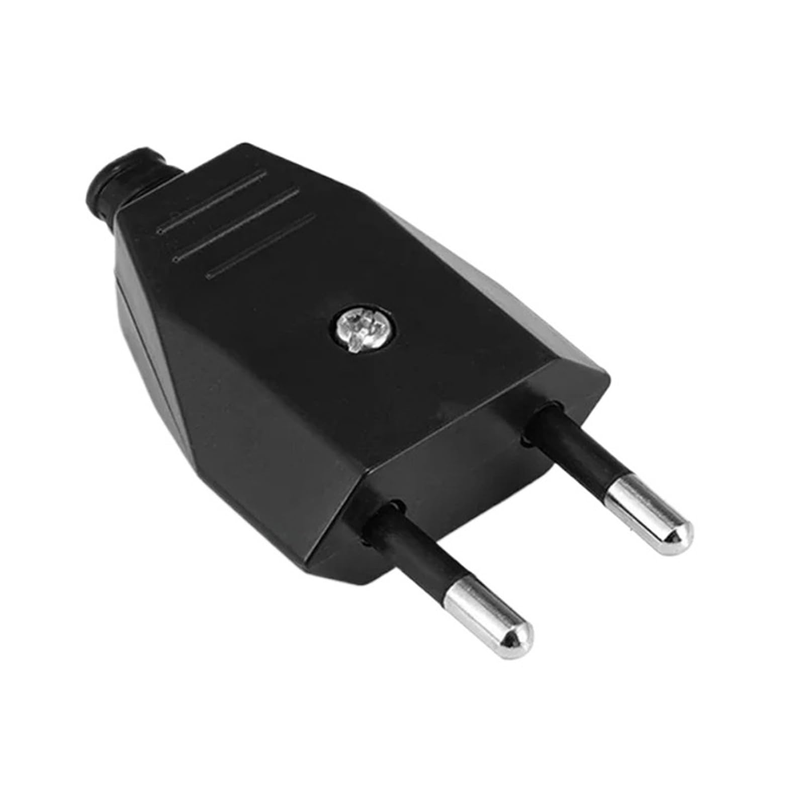 EU Plug Adapter Replacement 16A Male France Korea Germany AC Outlets Rewireable Schuko Euro Wall Socket For Power Cable(5pcs,4.0mm Black)