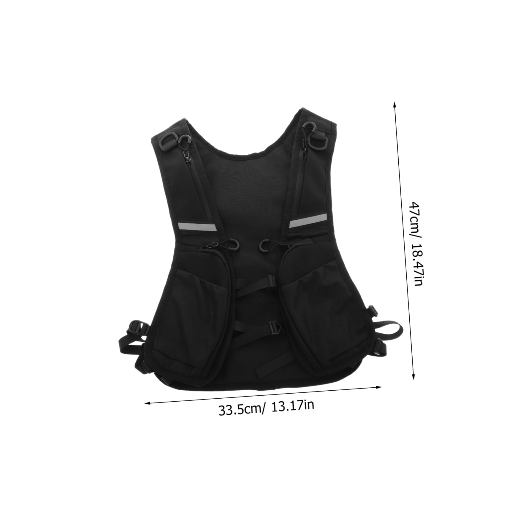 LIFKOME Fashionable Dark Design Vest Breathable Lightweight Vest Reflective Strip for Cycling Running Hiking