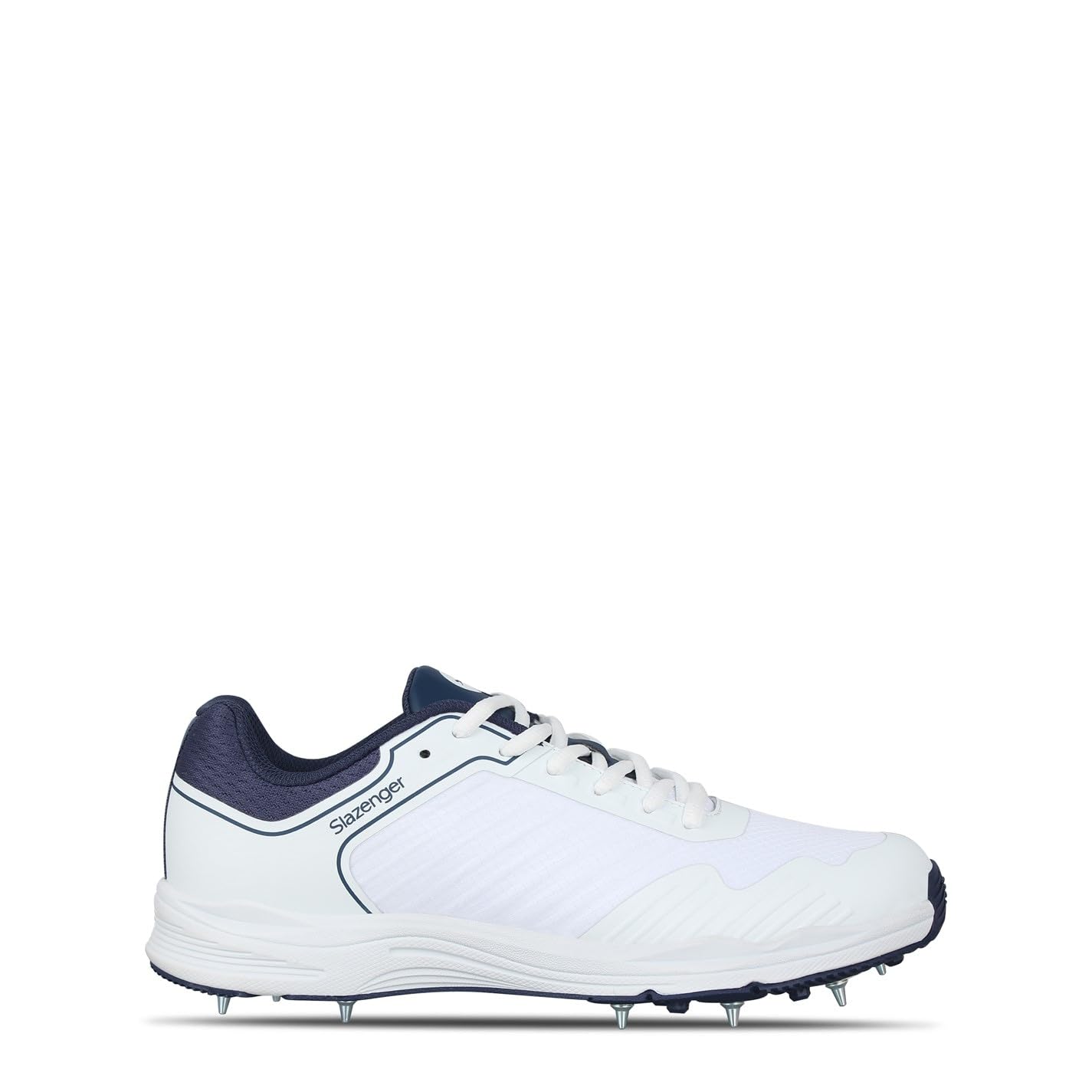 Slazenger Cricket Spike męskie buty sportowe, Biała granatowa, 40 EU