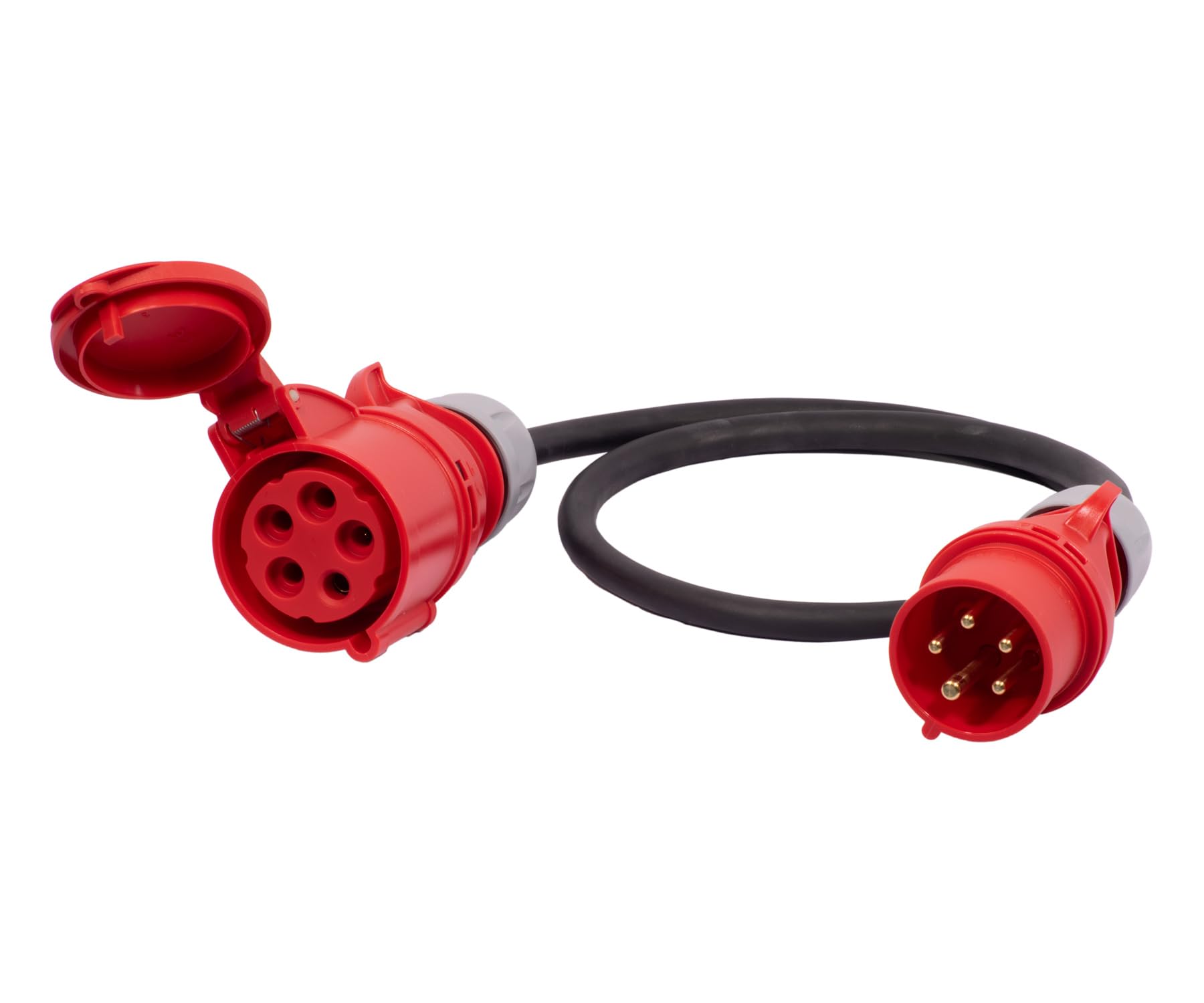 Adapter 5-Pol CEE Steck. 16A auf 5-Pol CEE Kupp. 32A H07RN-F 5G2,5 | ALPTEG A005 2m