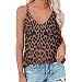 Top vintage da donna, da spiaggia, a tunica senza maniche, con scollo a U, casual, casual, tinta unita, camicetta estiva, marrone, M