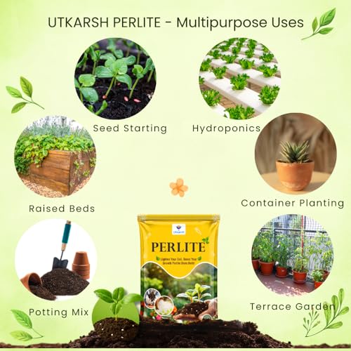 Image of Utkarsh Perlite for Plants Growth, Home Terrace Garden, Indoor & Outdoor Plants, Hydroponics & Horticulture, Conditioner for Potting Soil Mix, Enhances Drainage & Aeration (250 gm; Pack of 1)