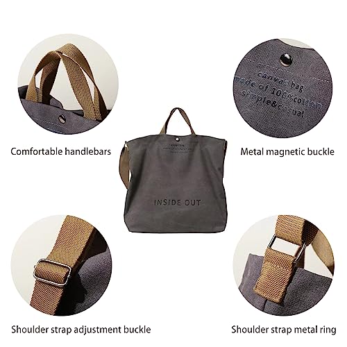 Bolso Tote grande de lienzo para mujer miniatura 4