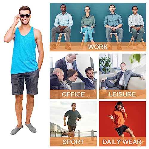 GRPSKCOS No Show Socks Men- 12 Pairs Invisible Socks with Anti-Slip Silicon Sneakers Flats Loafers Casual Low Cut Sock3