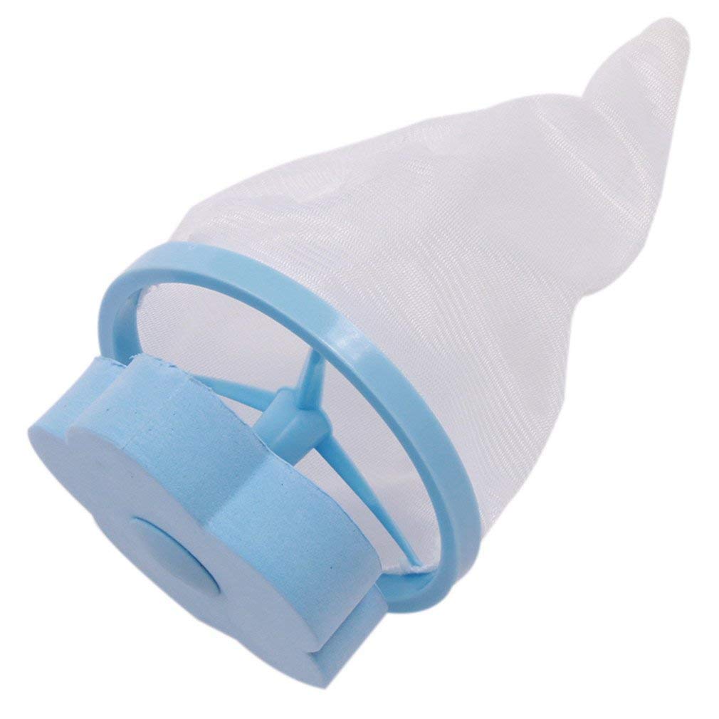 NELF Floating Pet Fur Catcher Reusable Hair Remover Cleaning Tool for Washing Machine (Blue)