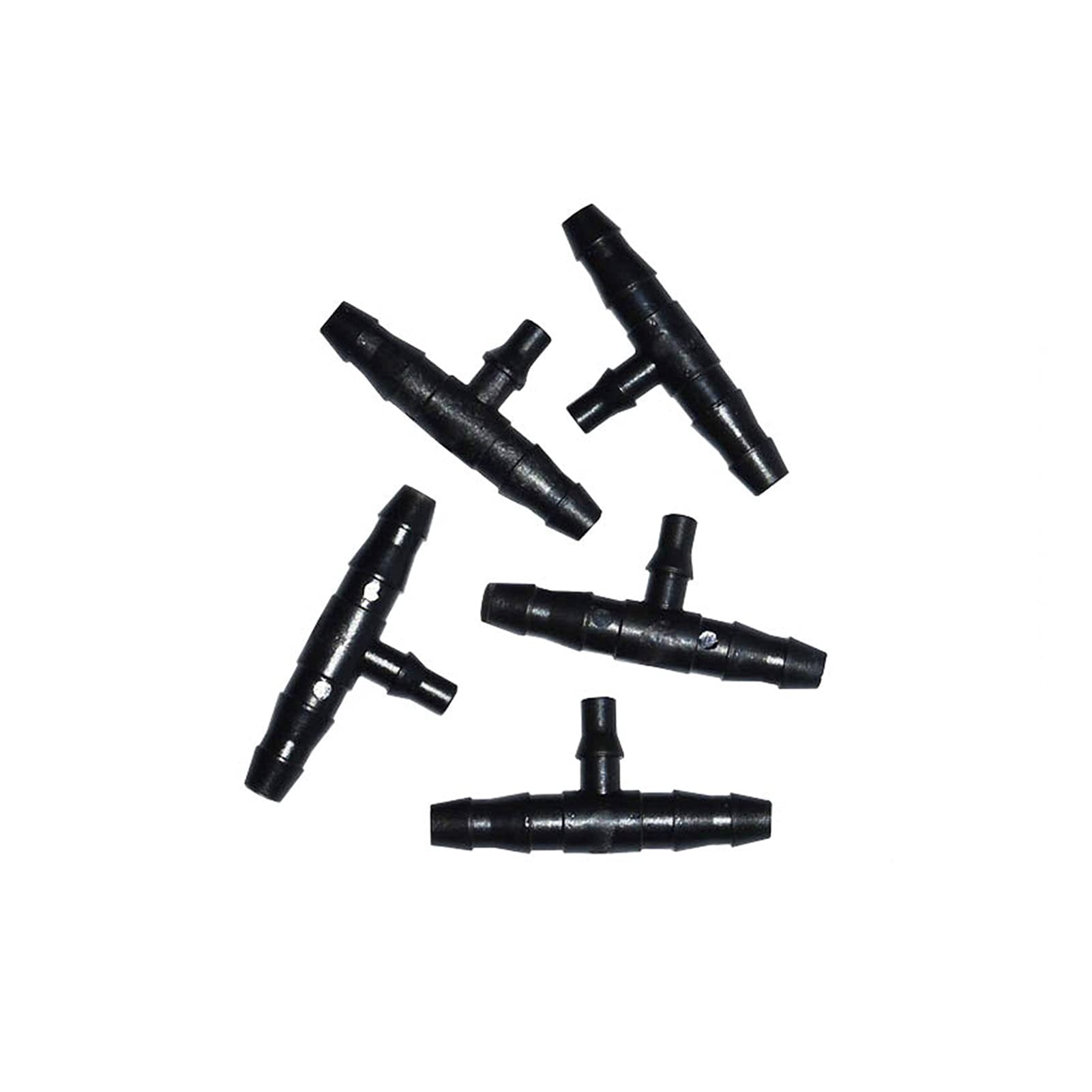 Lot de 300 connecteurs de tuyau d'arrosage 1/4" en T de réduction 4/7 à 3/5 cannelé en T 1/8"