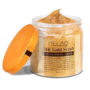 Facial Body Scrub, 24K Gold Anti-Aging Scrubing Cream for Moisturizing Face Body Exfoliate Reduces Wrinkles and Repairs…