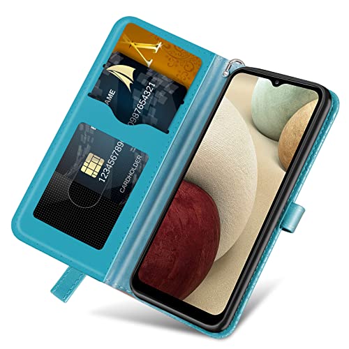 Varohix for Samsung Galaxy S23 FE 5G Wallet Case with Card Holder/Slot,PU Leather Flip Folio Cover [Wrist Strap][Stand Function][Magnetic Closure] Shell fit S23 FE 6.4 inch 2023,Turquoise