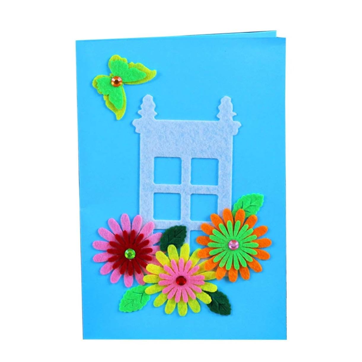 SEWACC Handmade Greeting Cards Kit 4 Making Pack Folding Envelopes for Boys and Girls' Craft Time