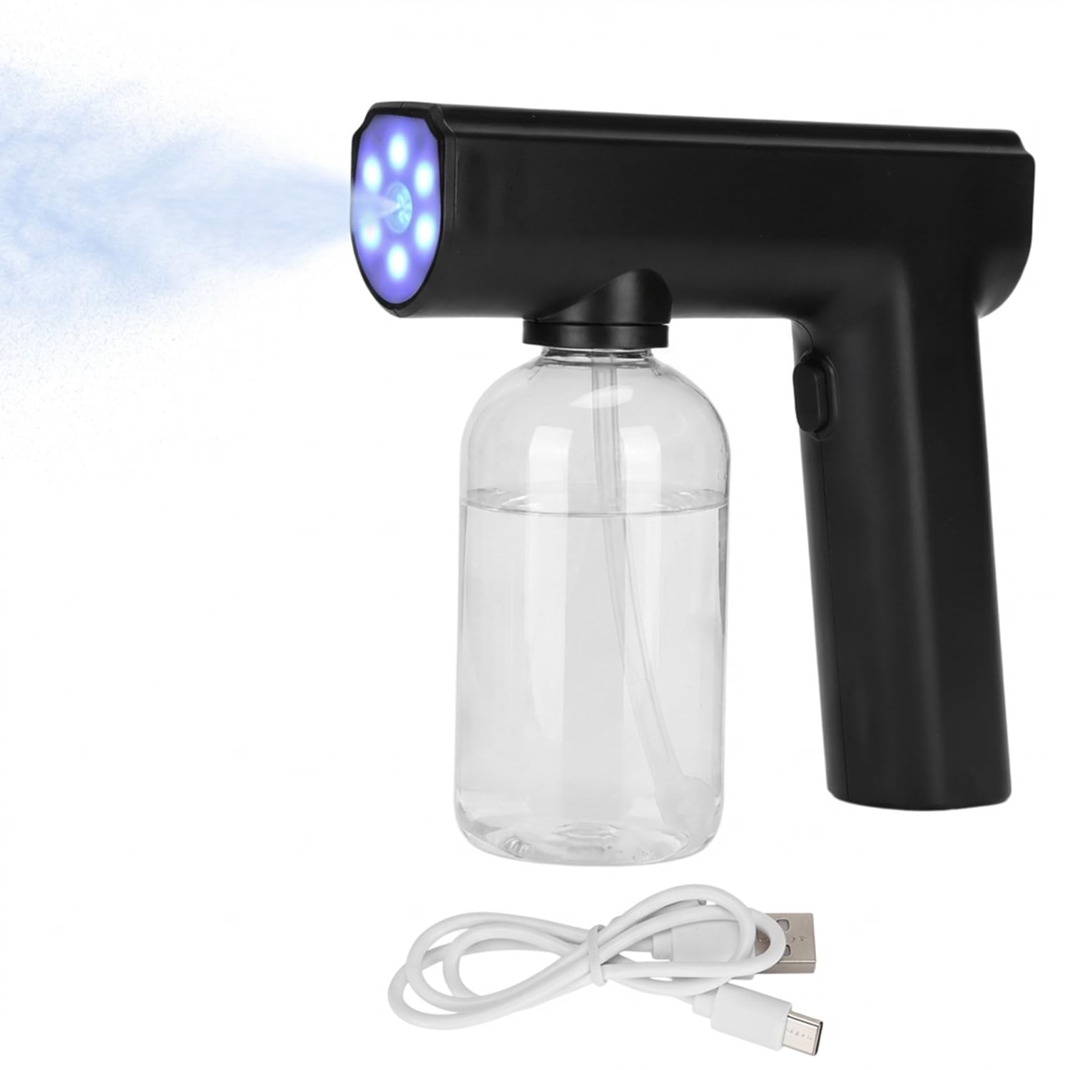 Electric Mist Atomizer Sprayer Gun - 250ml Handheld Portable Rechargeable Fogger, Wireless Fine Particle Sprayer Gun Nanometer Machine for Home, Office, School, Hotel-image-14