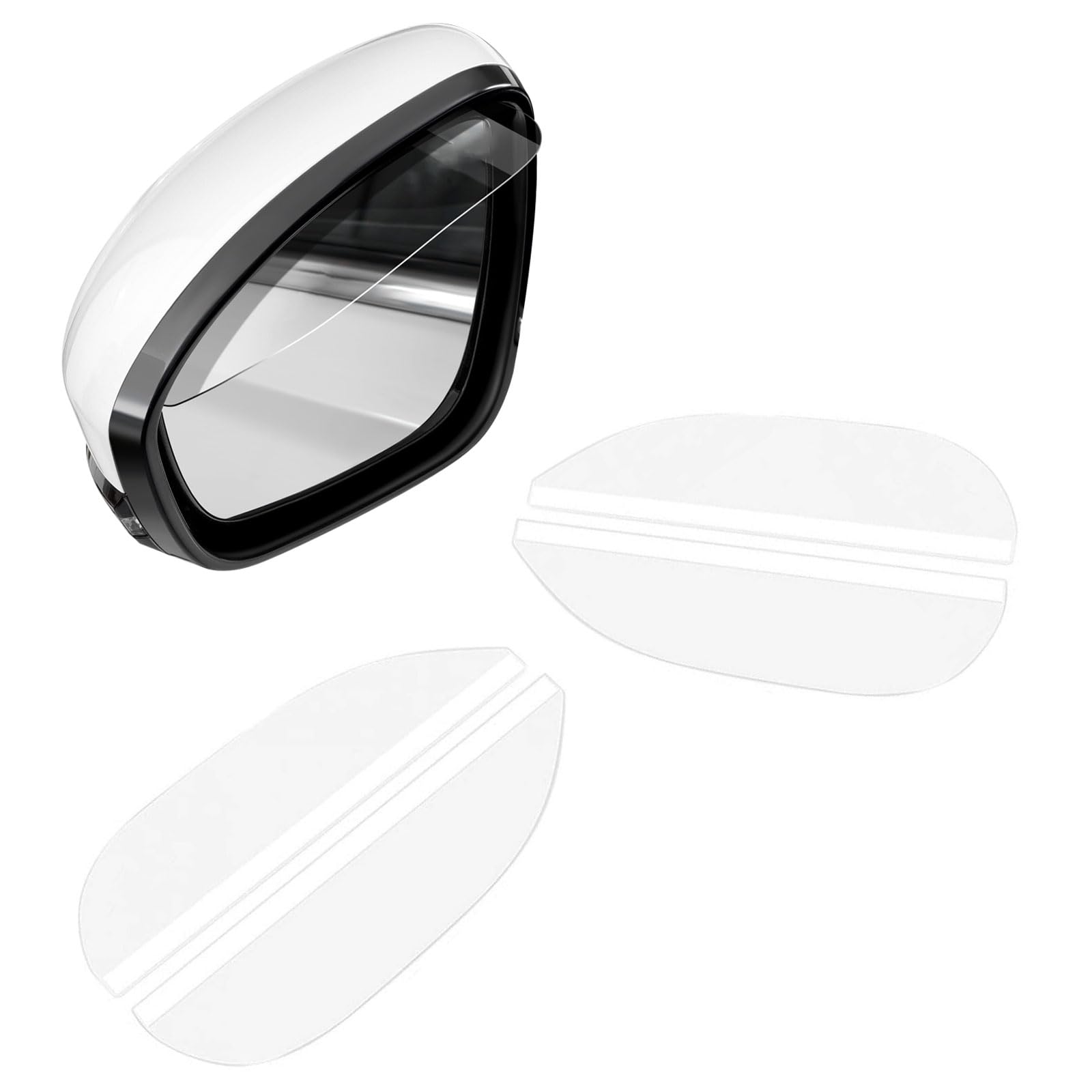 Vywptowsx Transparent 2 Pair Wing Mirror Rain Deflector For Abarth 595 695 595C 124 Spider Grande Punto Abarth 500C Monster, Car Side Rearview Mirror Rain Shield Rain Eyebrows Car Accessories,