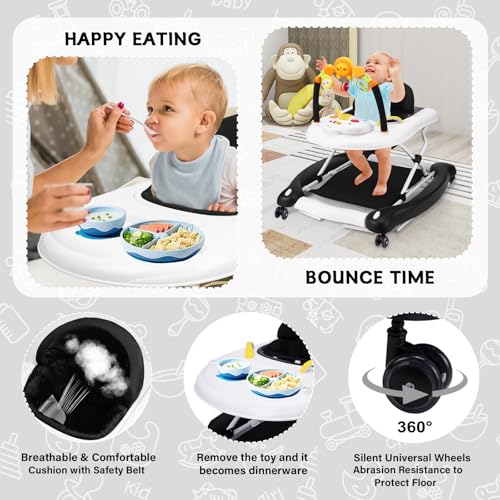 image for RefoereBabe Baby Walker with Wheels, 5 in 1 Baby Walkers for Boys Girl