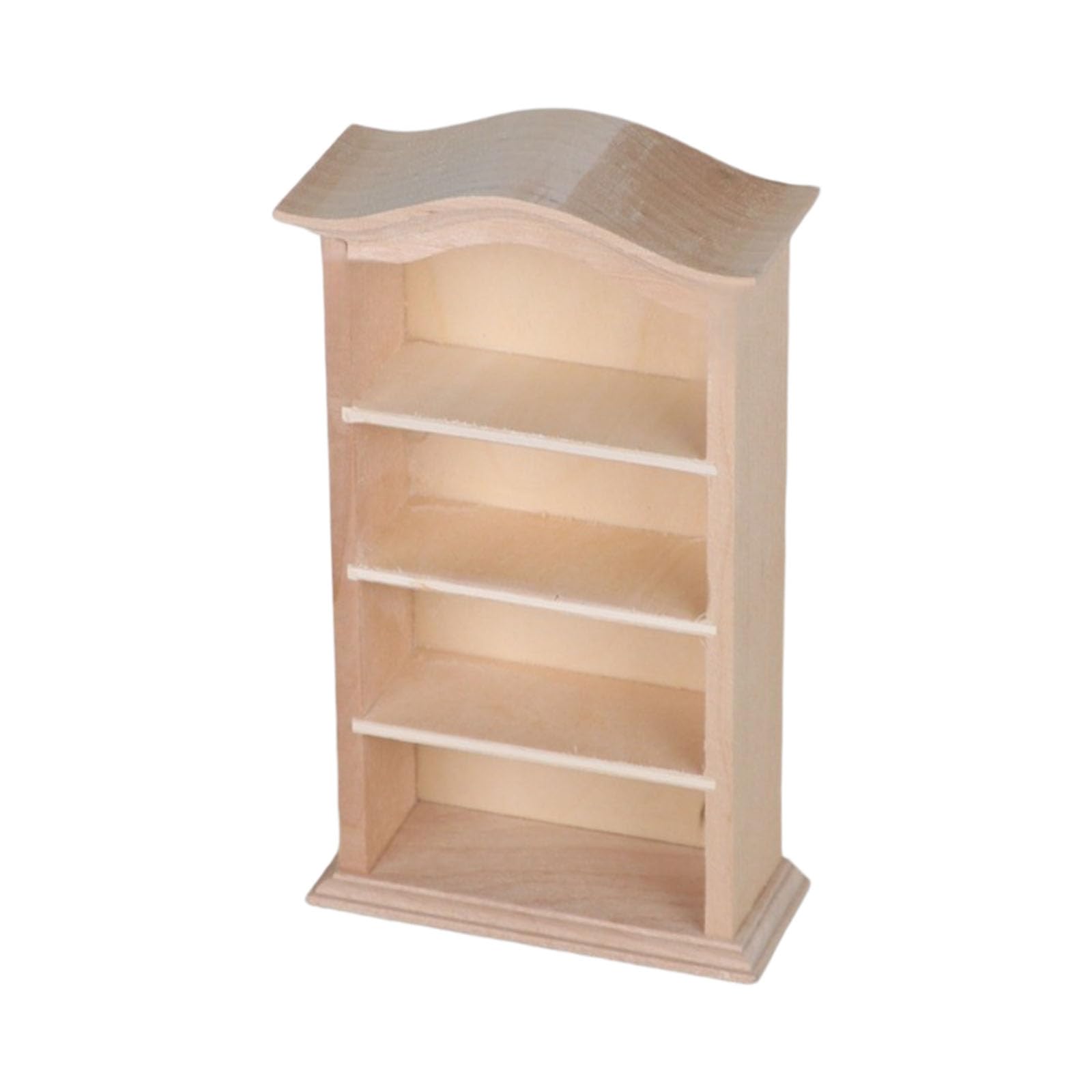 Ljmyy Miniature Wood Bookshelf Cabinet For Dollhouses Bedroom Living Room Decors Craft Project Tiny House Furniture Model