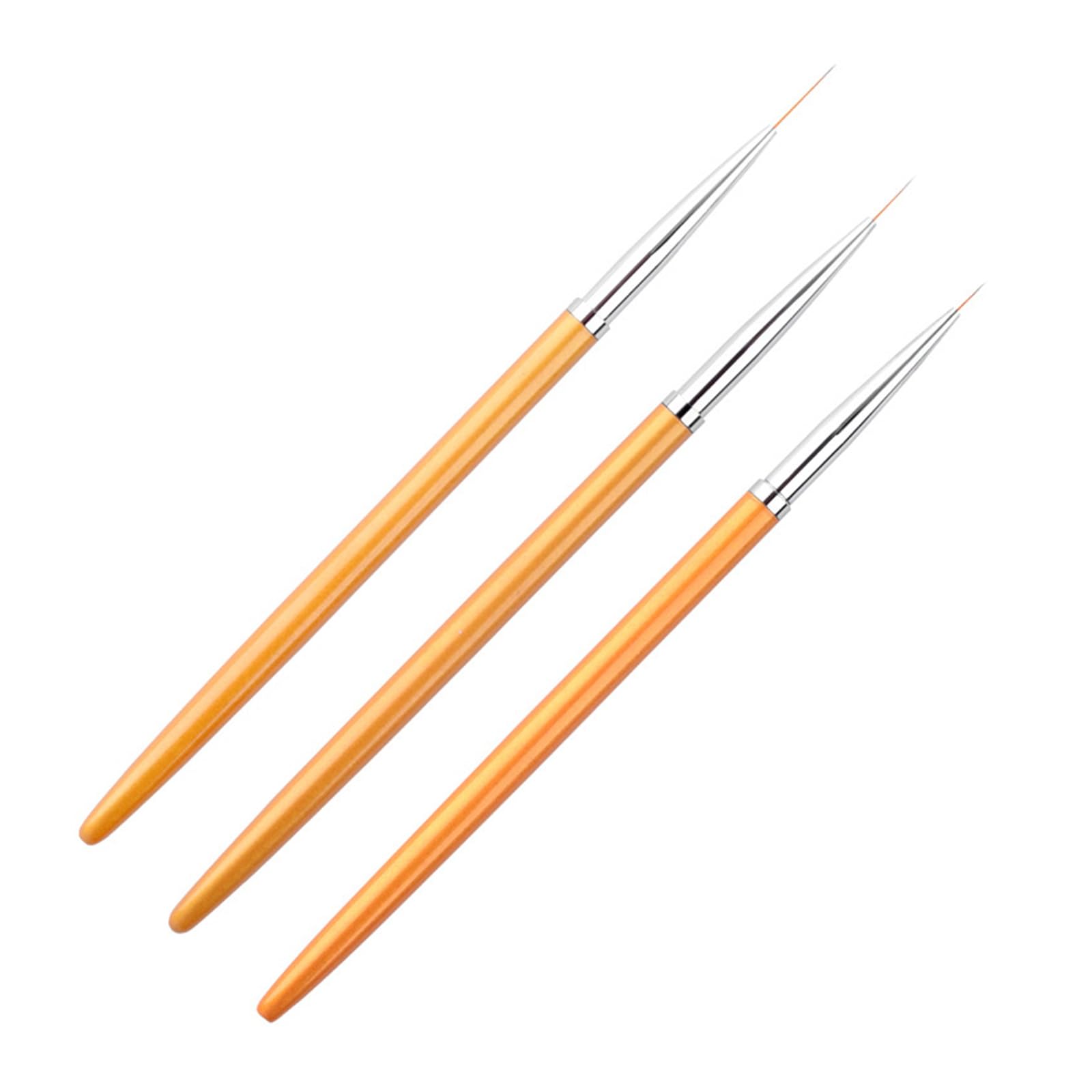 3 Pcs Nails Art Liner Brushes Nails Dotting Drawing Tool Nails Painting Designed Tools Detail Nails Brushes For Woman
