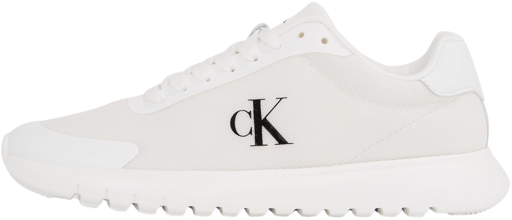Calvin Klein Women’s Sporty EVA Mesh Runner Trainers, White (Triple Bright White), 8