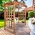 All Things Cedar 8-Foot Pagoda Arbor Garden Arch Trellis for Climbing Plants, Transform Garden or Patio Spaces, Made from Premium Western Red Cedar
