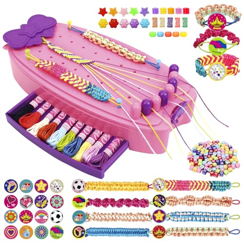 Friendship Bracelet Making Kit, Arts and Crafts for Kids Ages 8-12, DIY String Bracelets Maker for...