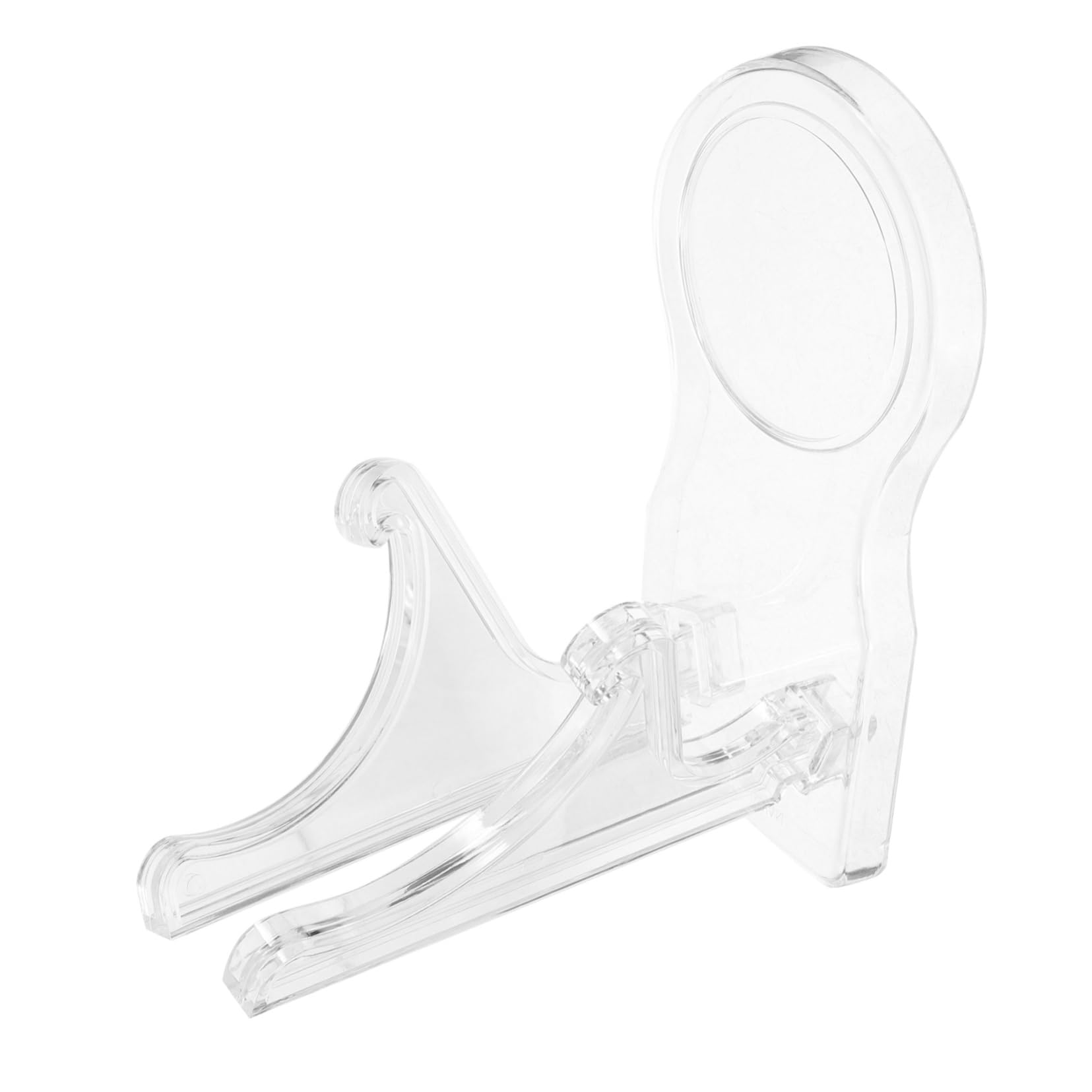 Cabilock Transparent Plastic Tea Cup Display Stand Sturdy Holder for Coffee Cups Plates Dinnerware User Friendly Organizer for Home Store Exhibitions Modern Aesthetic Design