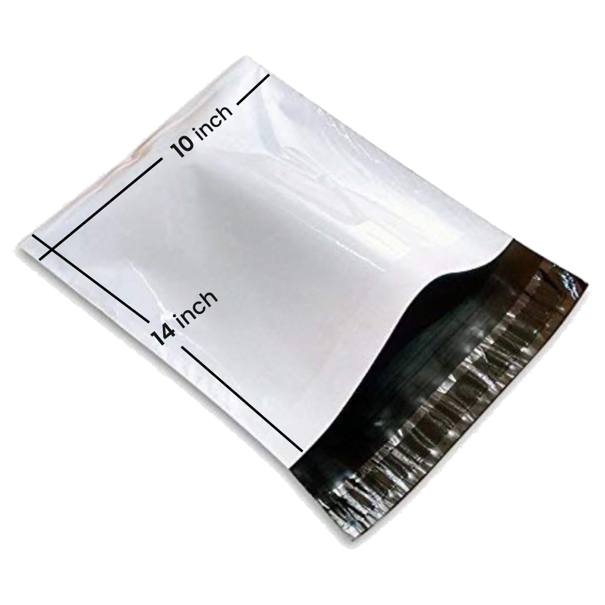 DCGPAC 51microns, Without POD Jacket, Flap Seal, White Courier Envelopes/Bags, Secure Packing & Shipping Temper proof Courier Bag (100, 10x14 inch)-image-17