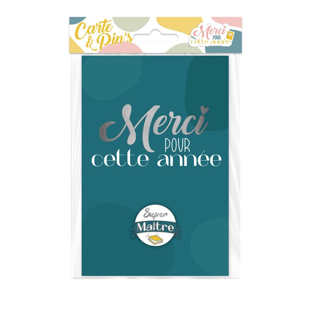 STC PIN'S Round MASTER Thank You Card, Blue