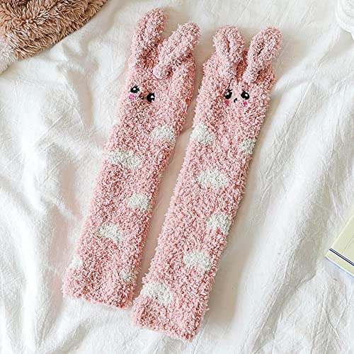 YOLAI Toddler Baby Girls Boys Cute Cartoon Socks Comfort Thickened Coral Fleece Stockings Grip Non Slip Fuzzy Slipper2