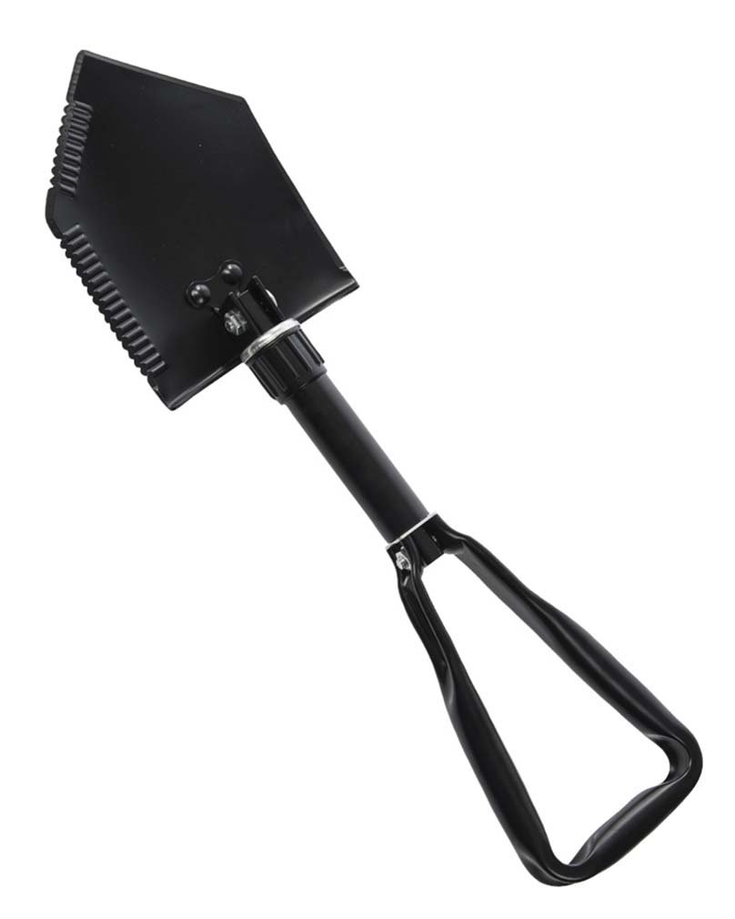 Mil-Tec US 2.5mm Trifold Shovel with Pouch Black
