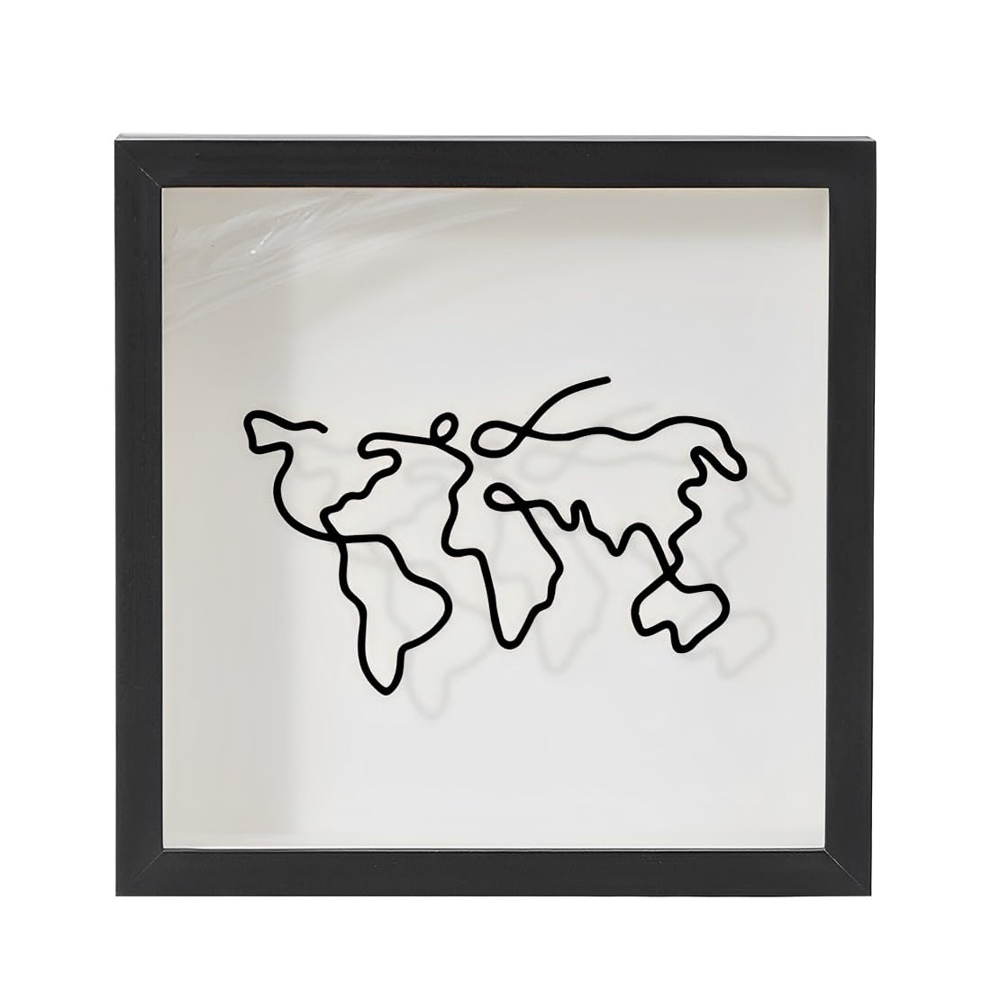 SCATOLA DEI RICORDI Di VIAGGIO 30x30cm - Con Mappa Del Mondo, Legno, Per Biglietti E Souvenir - Foto 5