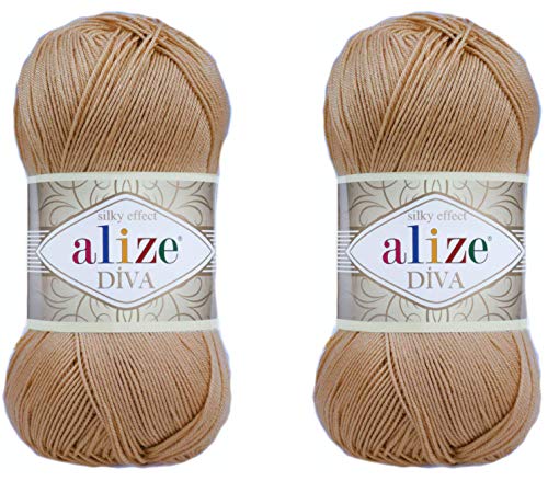 Alize Diva Microfiber Acrylic Yarn - Silk Effect...