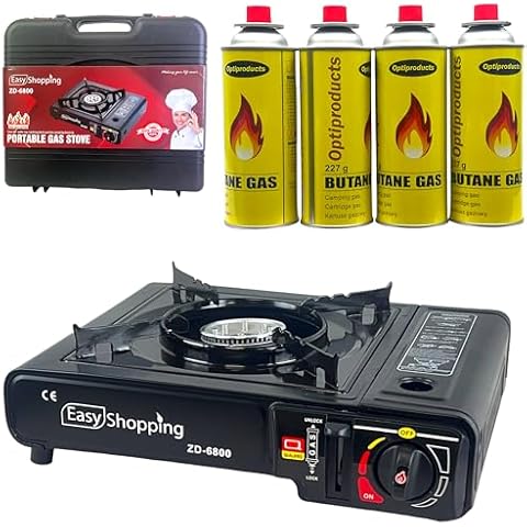 Easy Shopping Portable Camping Gas Cooker with Carry Case Cover