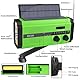 YIKANWEN Tragbare Solar Radio,AM/FM Kurbelradio mit Wiederaufladbare 5000mAh Batterie Powerbank, LED Taschenlampe & Leseleuchte SOS Alarm für Camping Ourdoor (Grün)